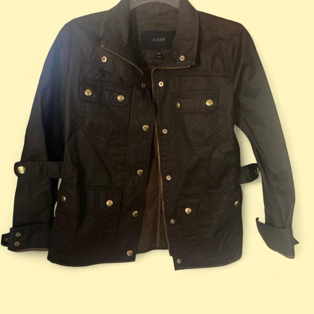 Jcrew brown jacket with gold